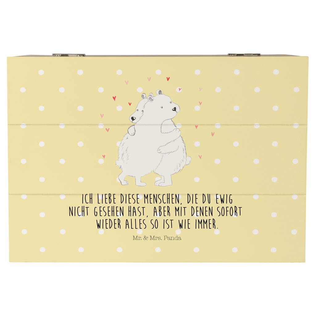 Holzkiste Eisbär Umarmen Holzkiste, Kiste, Schatzkiste, Truhe, Schatulle, XXL, Erinnerungsbox, Erinnerungskiste, Dekokiste, Aufbewahrungsbox, Tiermotive, Gute Laune, lustige Sprüche, Tiere