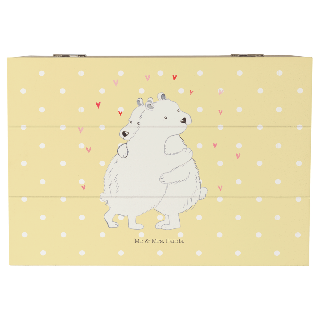 Holzkiste Eisbär Umarmen Holzkiste, Kiste, Schatzkiste, Truhe, Schatulle, XXL, Erinnerungsbox, Erinnerungskiste, Dekokiste, Aufbewahrungsbox, Tiermotive, Gute Laune, lustige Sprüche, Tiere