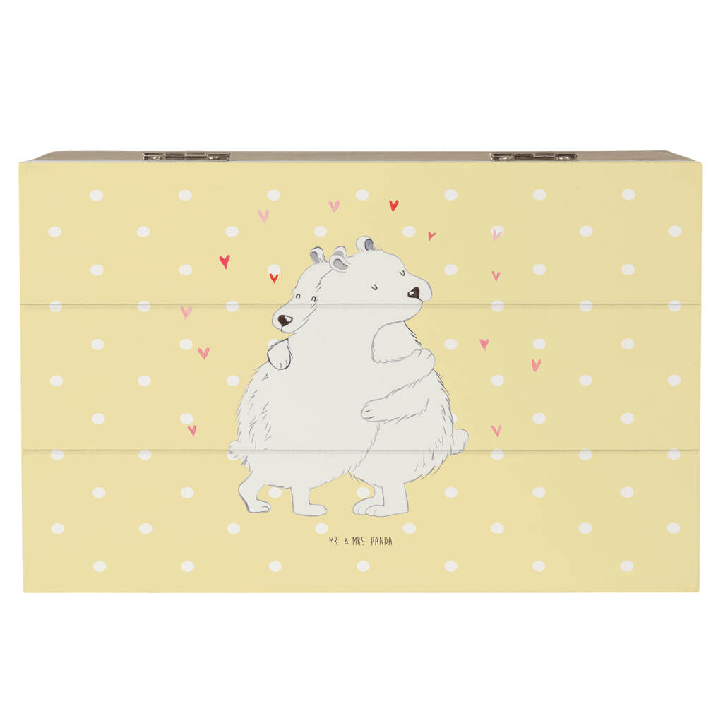 Holzkiste Eisbär Umarmen Holzkiste, Kiste, Schatzkiste, Truhe, Schatulle, XXL, Erinnerungsbox, Erinnerungskiste, Dekokiste, Aufbewahrungsbox, Tiermotive, Gute Laune, lustige Sprüche, Tiere