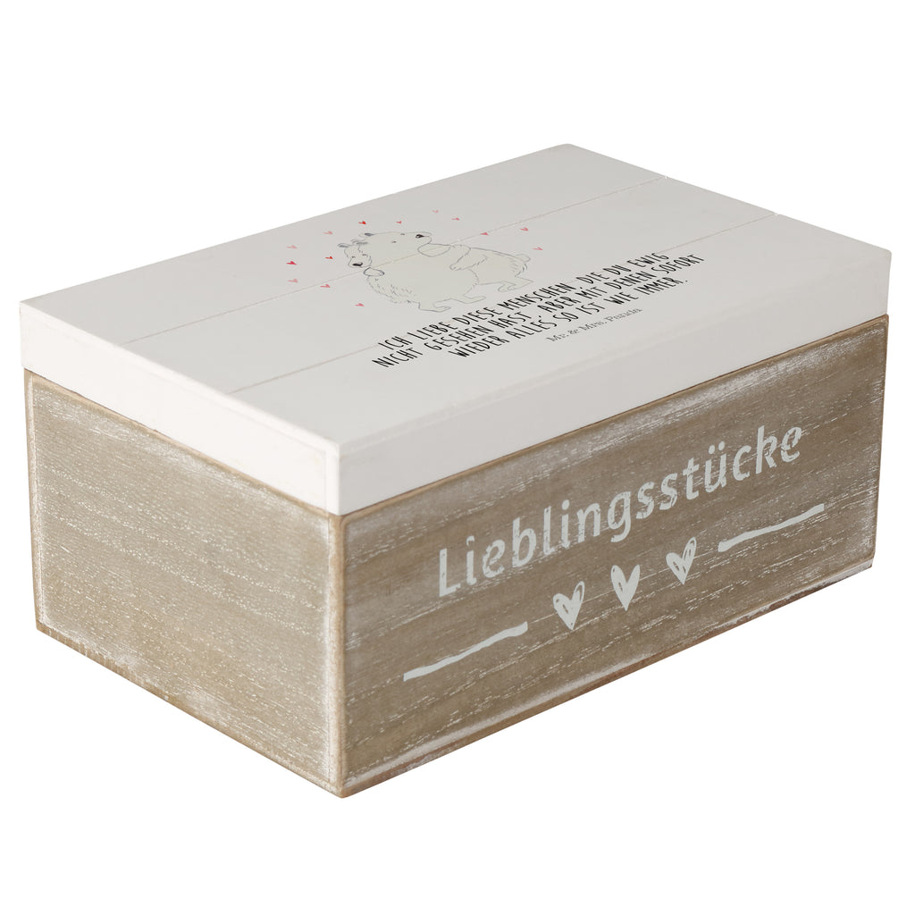 Holzkiste Eisbär Umarmen Holzkiste, Kiste, Schatzkiste, Truhe, Schatulle, XXL, Erinnerungsbox, Erinnerungskiste, Dekokiste, Aufbewahrungsbox, Tiermotive, Gute Laune, lustige Sprüche, Tiere