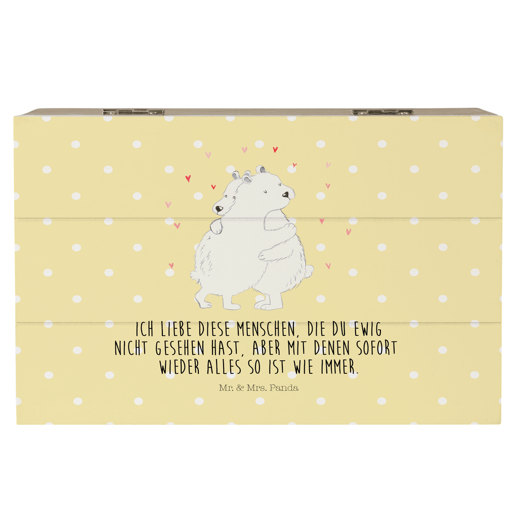 Holzkiste Eisbär Umarmen Holzkiste, Kiste, Schatzkiste, Truhe, Schatulle, XXL, Erinnerungsbox, Erinnerungskiste, Dekokiste, Aufbewahrungsbox, Tiermotive, Gute Laune, lustige Sprüche, Tiere