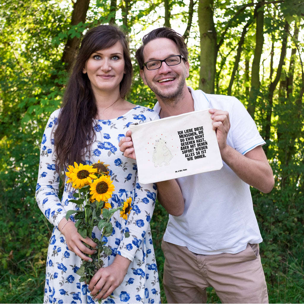 Schminktasche Eisbär Umarmen Schminktasche, Kosmetiktasche, Kosmetikbeutel, Stiftemäppchen, Etui, Federmappe, Makeup, XXL, Schminketui, Kosmetiketui, Schlamperetui, Tiermotive, Gute Laune, lustige Sprüche, Tiere