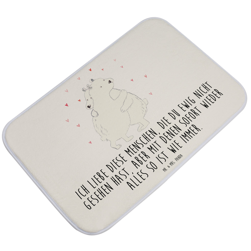 Badvorleger Eisbär Umarmen Badematte, Badteppich, Duschvorleger, Badezimmerteppich, Badezimmermatte, Badvorleger, Duschmatte, Duschteppich, Tiermotive, Gute Laune, lustige Sprüche, Tiere
