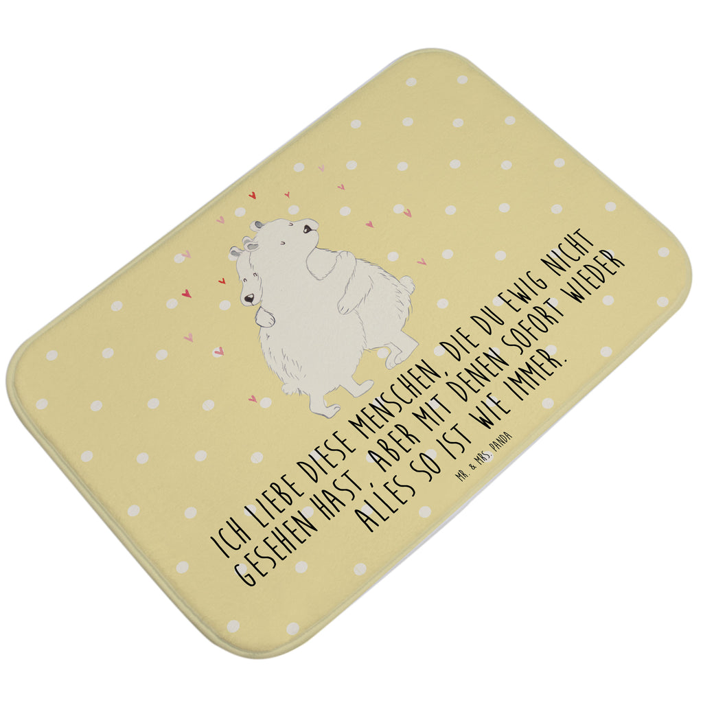 Badvorleger Eisbär Umarmen Badematte, Badteppich, Duschvorleger, Badezimmerteppich, Badezimmermatte, Badvorleger, Duschmatte, Duschteppich, Tiermotive, Gute Laune, lustige Sprüche, Tiere