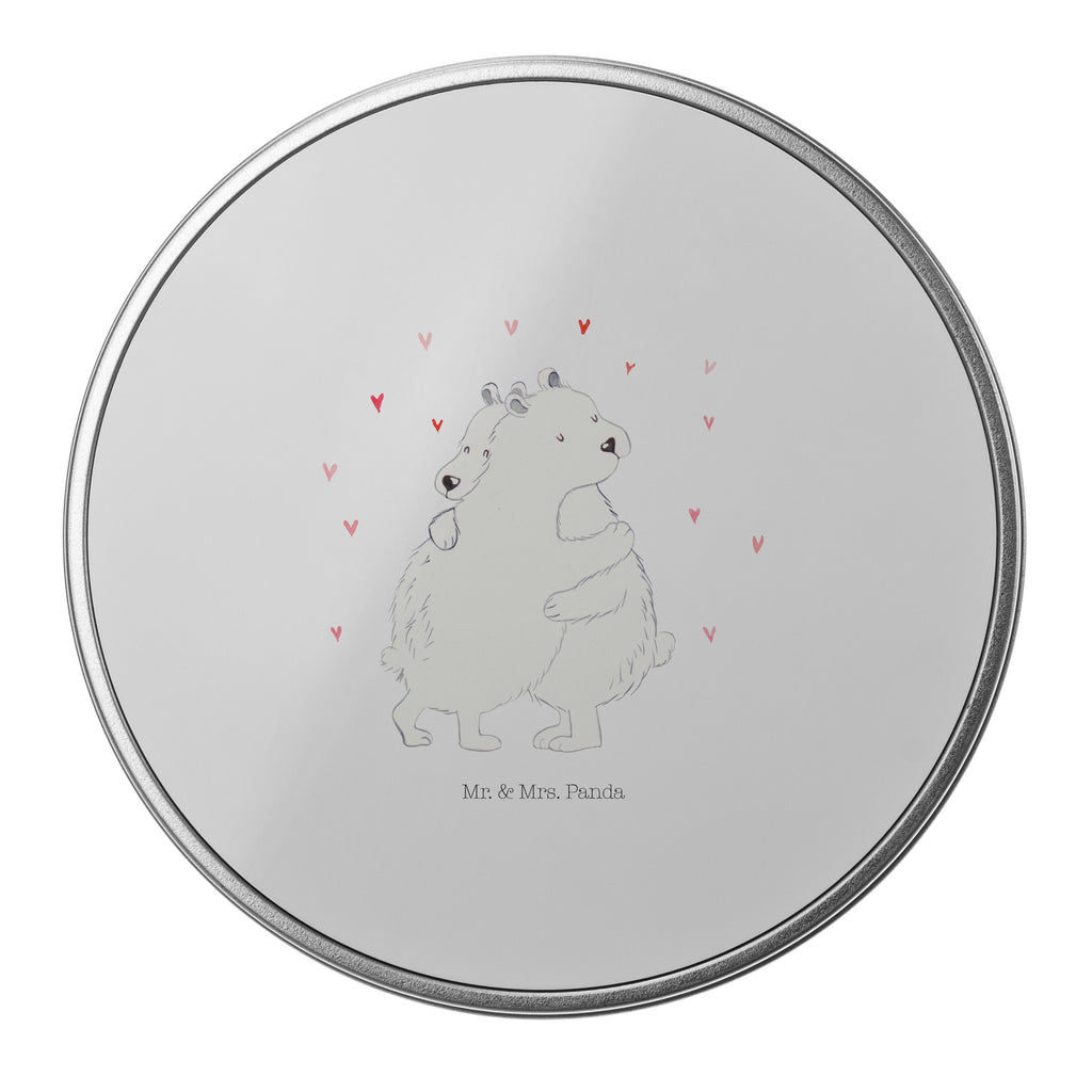 Blechdose rund Eisbär Umarmen Metalldose, Keksdose, Dose, Vorratsdose, Geschenkbox, Tiermotive, Gute Laune, lustige Sprüche, Tiere