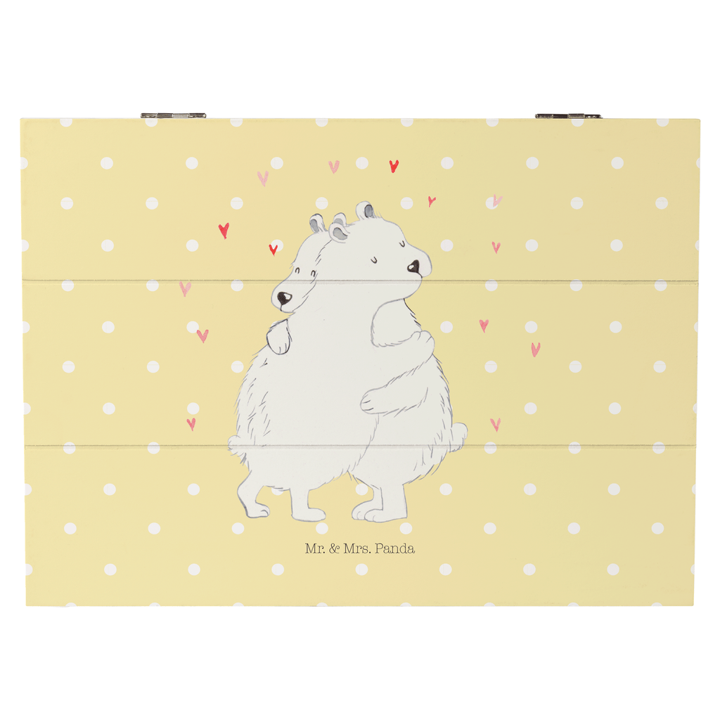 Holzkiste Eisbär Umarmen Holzkiste, Kiste, Schatzkiste, Truhe, Schatulle, XXL, Erinnerungsbox, Erinnerungskiste, Dekokiste, Aufbewahrungsbox, Tiermotive, Gute Laune, lustige Sprüche, Tiere