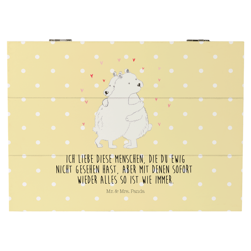 Holzkiste Eisbär Umarmen Holzkiste, Kiste, Schatzkiste, Truhe, Schatulle, XXL, Erinnerungsbox, Erinnerungskiste, Dekokiste, Aufbewahrungsbox, Tiermotive, Gute Laune, lustige Sprüche, Tiere