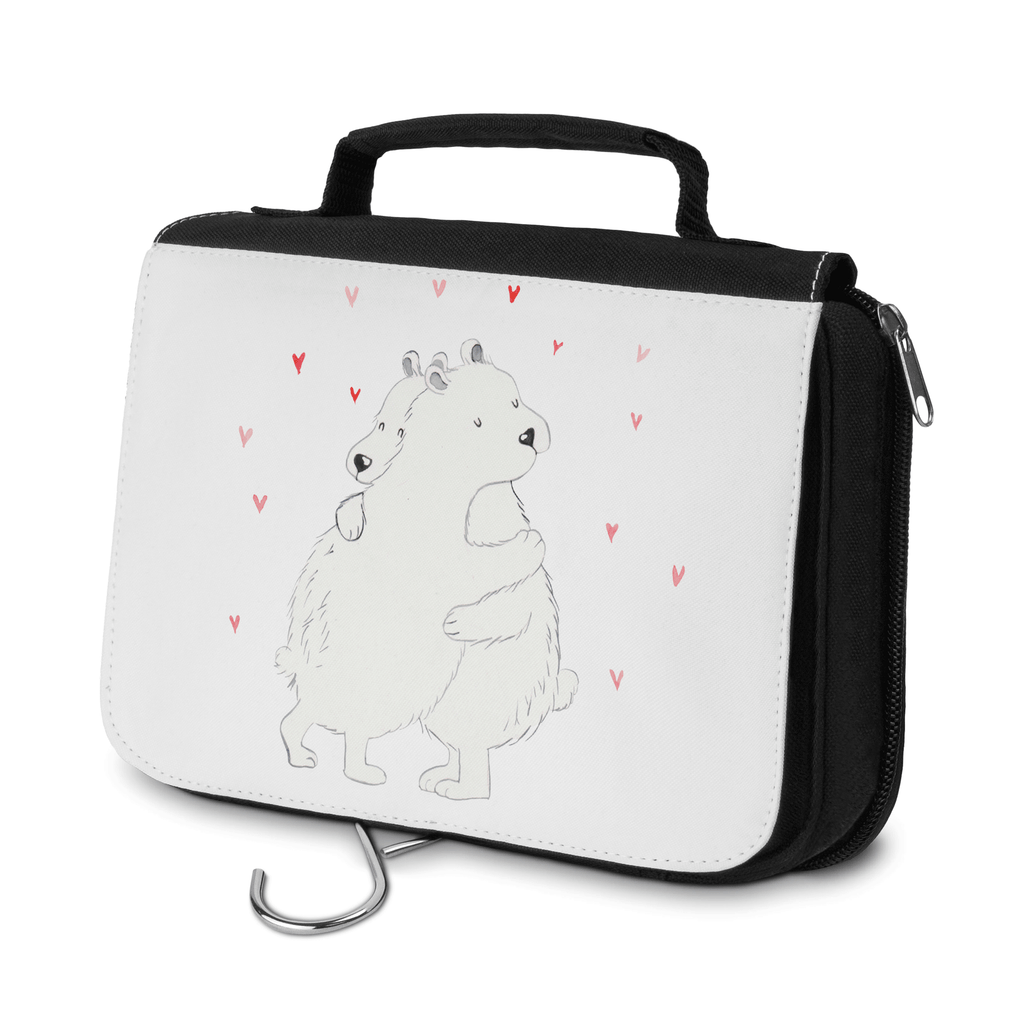 Kulturbeutel Eisbär Umarmen Kulturbeutel, Zum Aufhängen, Waschtasche, Kosmetiktasche, Damen, Herren, Aufbewahrungstasche, Schminktasche, Kosmetikbeutel, Organizer, Kulturtasche, Schminkutensil, Tiermotive, Gute Laune, lustige Sprüche, Tiere