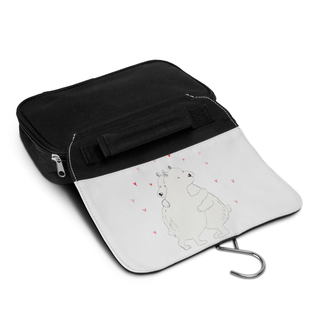 Kulturbeutel Eisbär Umarmen Kulturbeutel, Zum Aufhängen, Waschtasche, Kosmetiktasche, Damen, Herren, Aufbewahrungstasche, Schminktasche, Kosmetikbeutel, Organizer, Kulturtasche, Schminkutensil, Tiermotive, Gute Laune, lustige Sprüche, Tiere