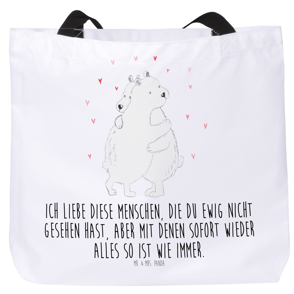 Shopper Eisbär Umarmen Beutel, Einkaufstasche, Tasche, Strandtasche, Einkaufsbeutel, Shopper, Schultasche, Freizeittasche, Tragebeutel, Schulbeutel, Alltagstasche, Tiermotive, Gute Laune, lustige Sprüche, Tiere