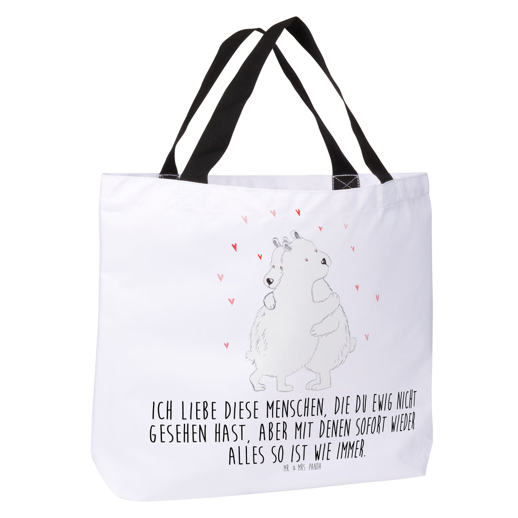 Shopper Eisbär Umarmen Beutel, Einkaufstasche, Tasche, Strandtasche, Einkaufsbeutel, Shopper, Schultasche, Freizeittasche, Tragebeutel, Schulbeutel, Alltagstasche, Tiermotive, Gute Laune, lustige Sprüche, Tiere