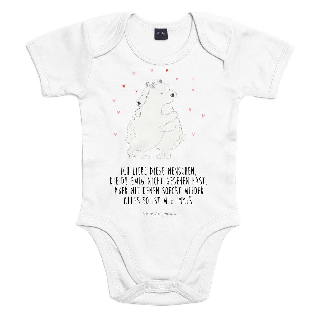 Organic Baby Body Eisbär Umarmen Babykleidung, Babystrampler, Strampler, Wickelbody, Baby Erstausstattung, Junge, Mädchen, Tiermotive, Gute Laune, lustige Sprüche, Tiere