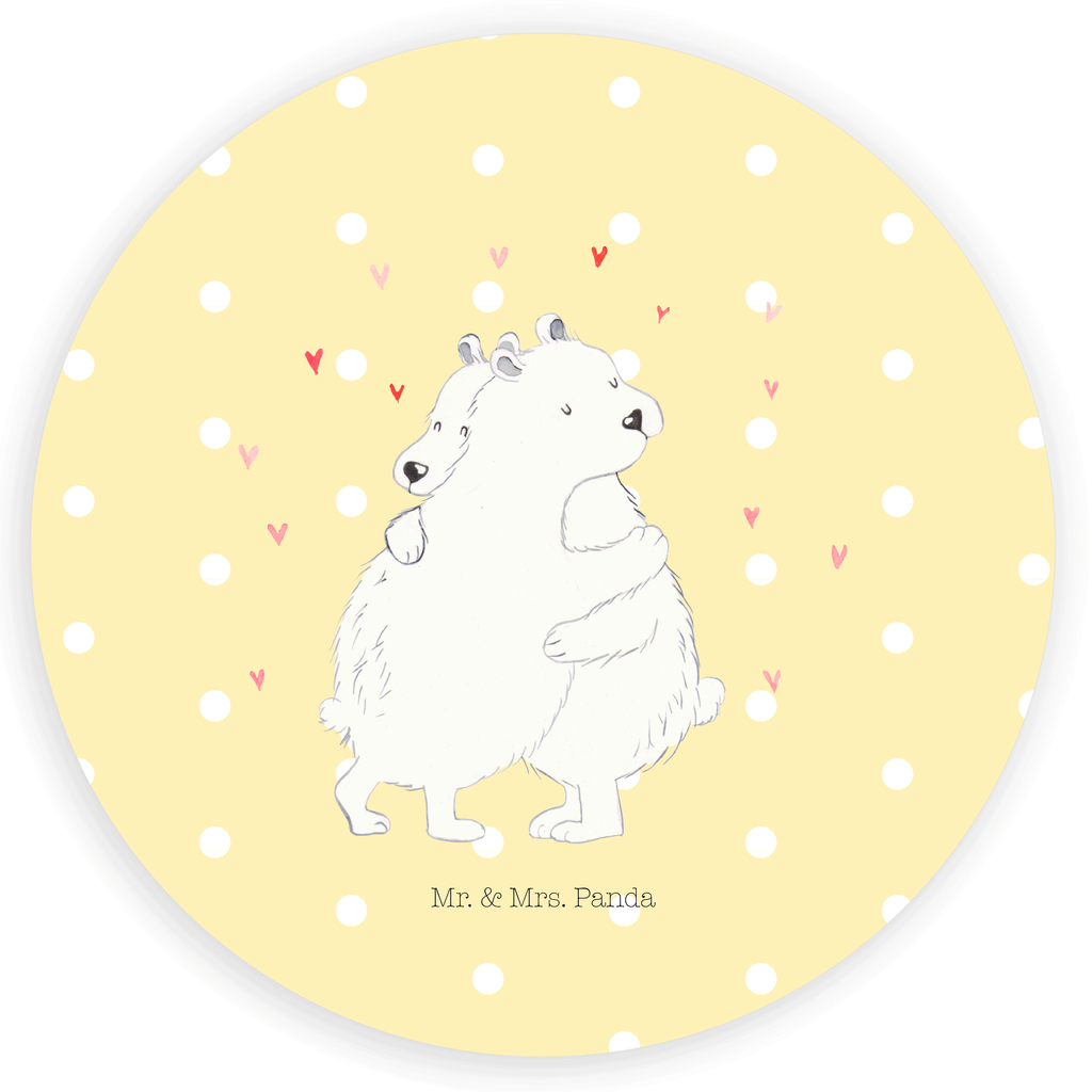 40mm Rund Aufkleber Eisbär Umarmen Sticker, Aufkleber, Etikett, Tiermotive, Gute Laune, lustige Sprüche, Tiere