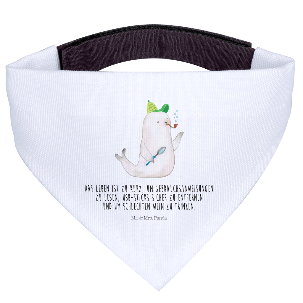 Hundehalstuch M Robbe Sherlock Hundehalstuch, Halstuch, Hunde, Tuch, mittel, mittelgroße Hunde, Tiermotive, Gute Laune, lustige Sprüche, Tiere
