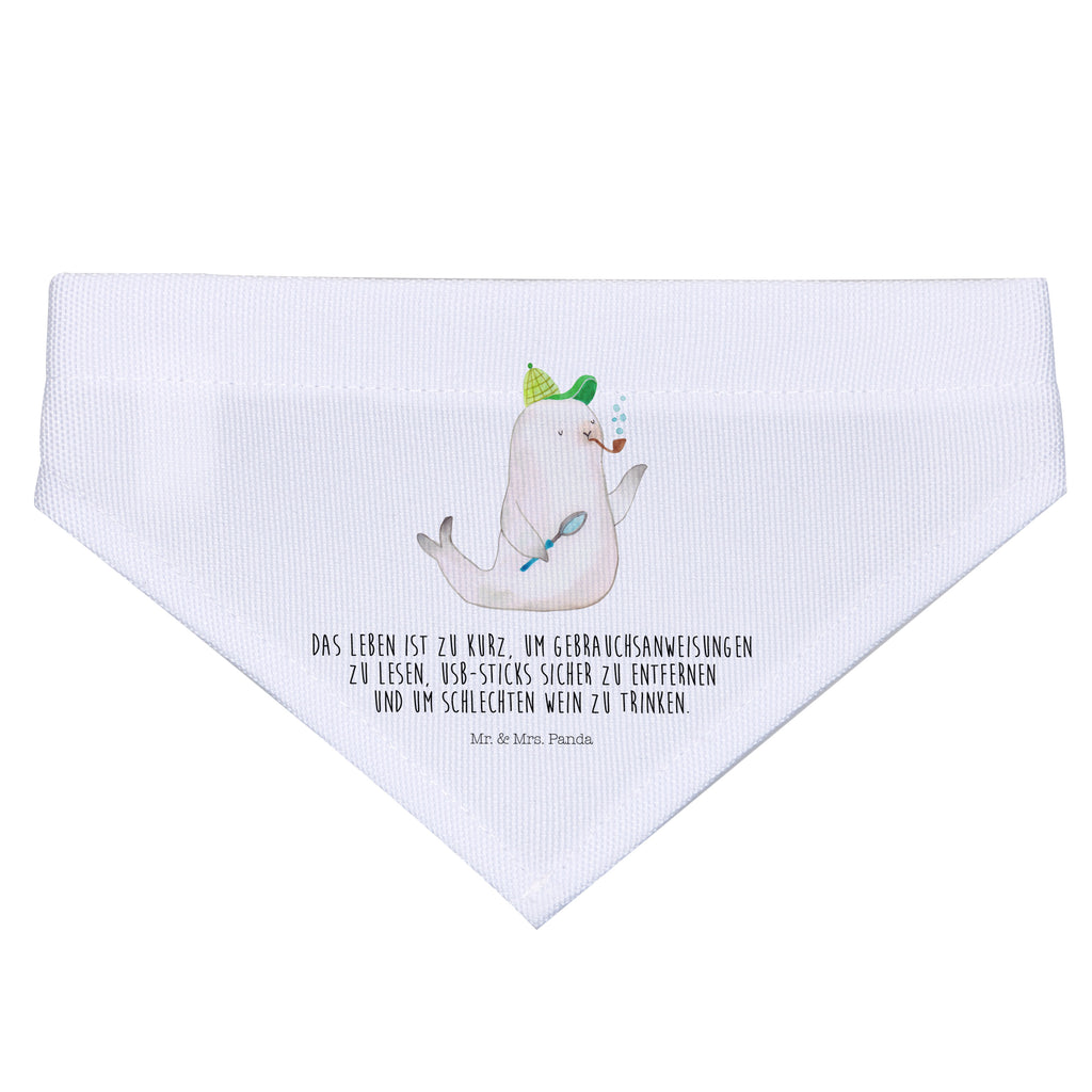 Hundehalstuch M Robbe Sherlock Hundehalstuch, Halstuch, Hunde, Tuch, mittel, mittelgroße Hunde, Tiermotive, Gute Laune, lustige Sprüche, Tiere