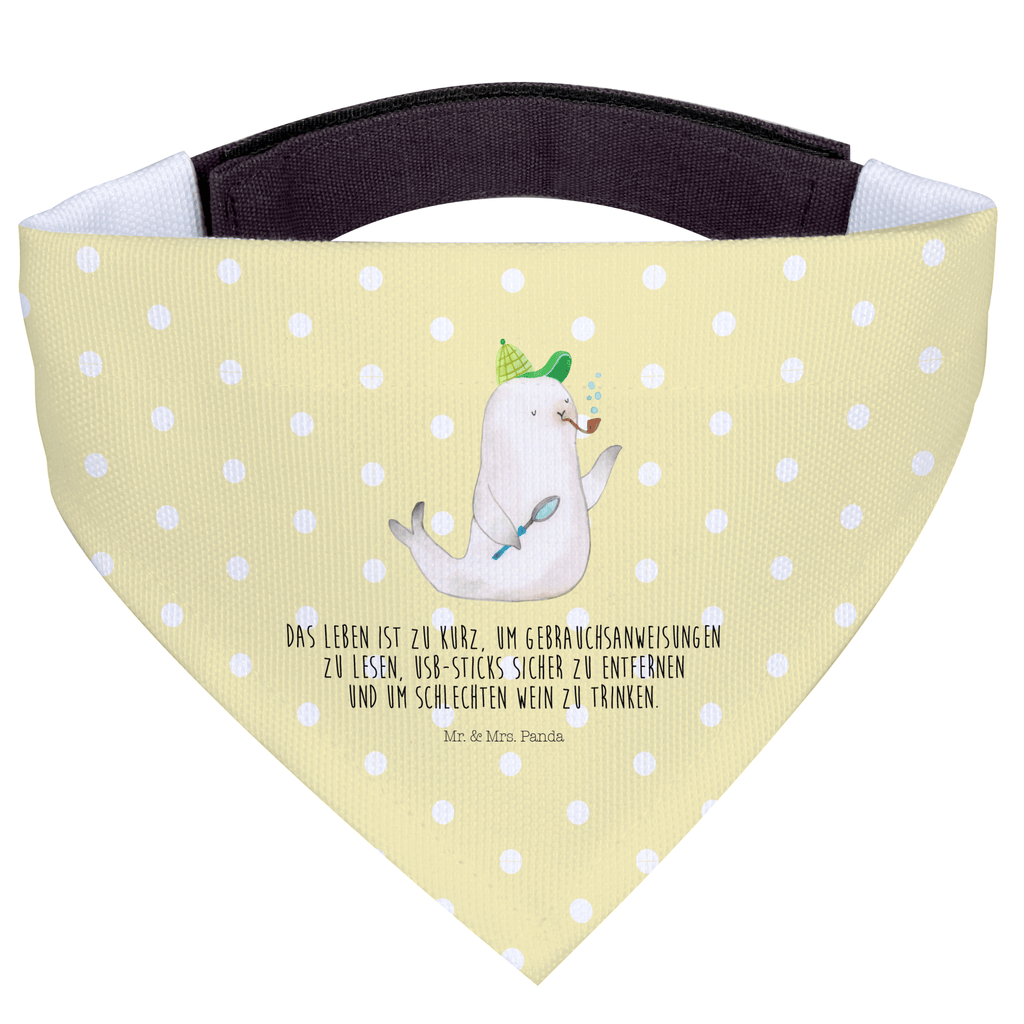 Hundehalstuch M Robbe Sherlock Hundehalstuch, Halstuch, Hunde, Tuch, mittel, mittelgroße Hunde, Tiermotive, Gute Laune, lustige Sprüche, Tiere