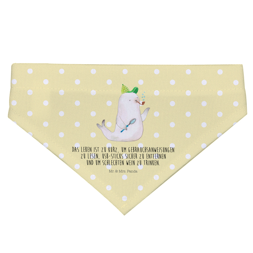 Hundehalstuch M Robbe Sherlock Hundehalstuch, Halstuch, Hunde, Tuch, mittel, mittelgroße Hunde, Tiermotive, Gute Laune, lustige Sprüche, Tiere