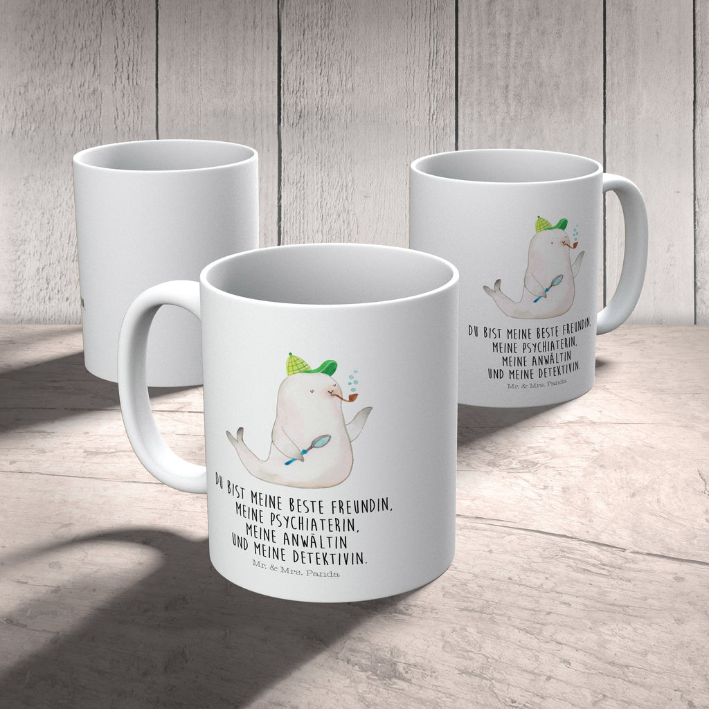 Kindertasse Robbe Sherlock Kunststoff Tasse, Kindergarten, Tasse, Trinkbecher, Camping Becher, Kaffeetasse, Kunststoffbecher, Kindergartenbecher, Outdoorgeschirr, Kunststoffgeschirr, Reisebecher, Reisetasse, Kinderbecher, Tiermotive, Gute Laune, lustige Sprüche, Tiere