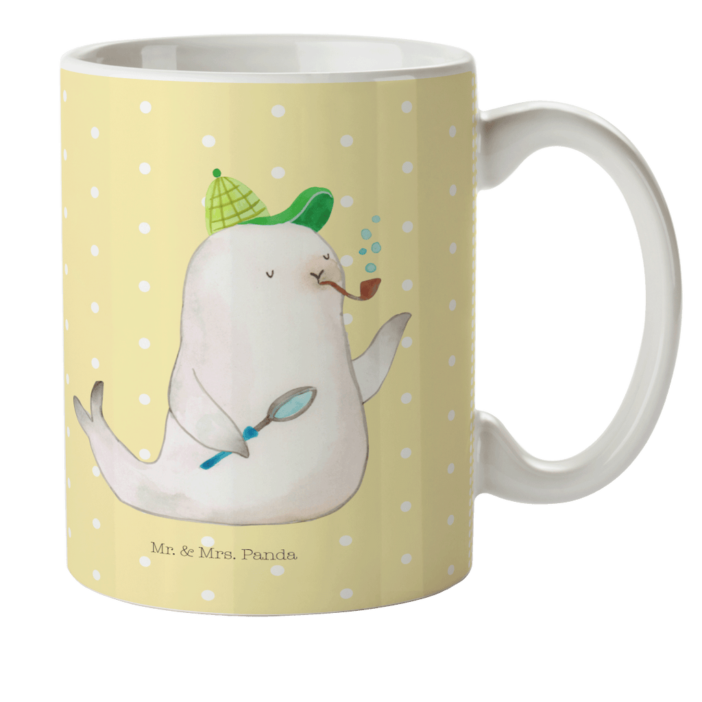 Kindertasse Robbe Sherlock Kunststoff Tasse, Kindergarten, Tasse, Trinkbecher, Camping Becher, Kaffeetasse, Kunststoffbecher, Kindergartenbecher, Outdoorgeschirr, Kunststoffgeschirr, Reisebecher, Reisetasse, Kinderbecher, Tiermotive, Gute Laune, lustige Sprüche, Tiere