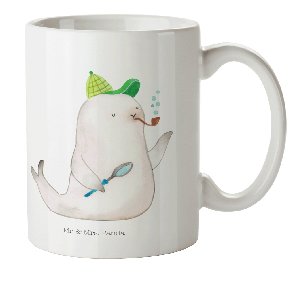 Kindertasse Robbe Sherlock Kunststoff Tasse, Kindergarten, Tasse, Trinkbecher, Camping Becher, Kaffeetasse, Kunststoffbecher, Kindergartenbecher, Outdoorgeschirr, Kunststoffgeschirr, Reisebecher, Reisetasse, Kinderbecher, Tiermotive, Gute Laune, lustige Sprüche, Tiere
