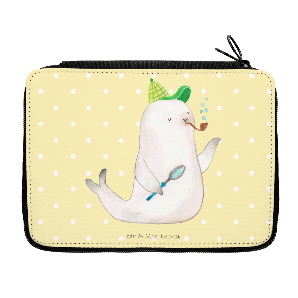 Federmappe Robbe Sherlock Federmappe, Stiftetasche, Stifte Etui, Schule, Einschulung, Geschenk, Kind, Schüler, Schülerin, Stifterolle, Federmäppchen, Motiv, Grundschule, Federmäppchen bedruckt, Büro Stifte Etui, Bestückte Federmappe, Kinder Federmappe, Federmappe Einschulung, Tiermotive, Gute Laune, lustige Sprüche, Tiere