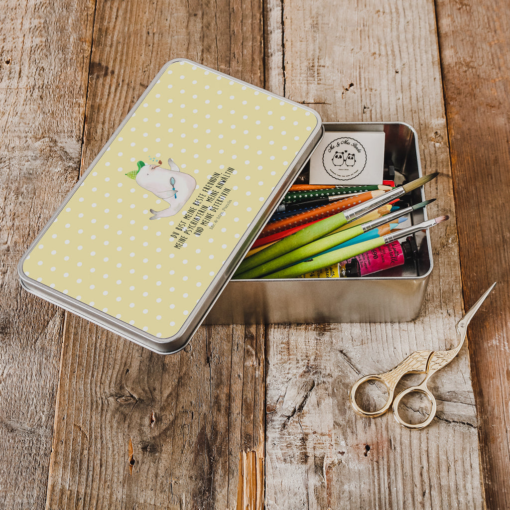 Metalldose rechteckig Robbe Sherlock Blechdose, Metalldose, Blechbox, Container, Keksdose, Vorratsdose, Vorratsbox, Döschen, Versperbox, Vesperdose, Aufbewahrungsdose, Aufbewahrungsbox, Aluminiumdose, Dose, süße Tiermotive, gute Laune, lustige Sprüche, Tiere