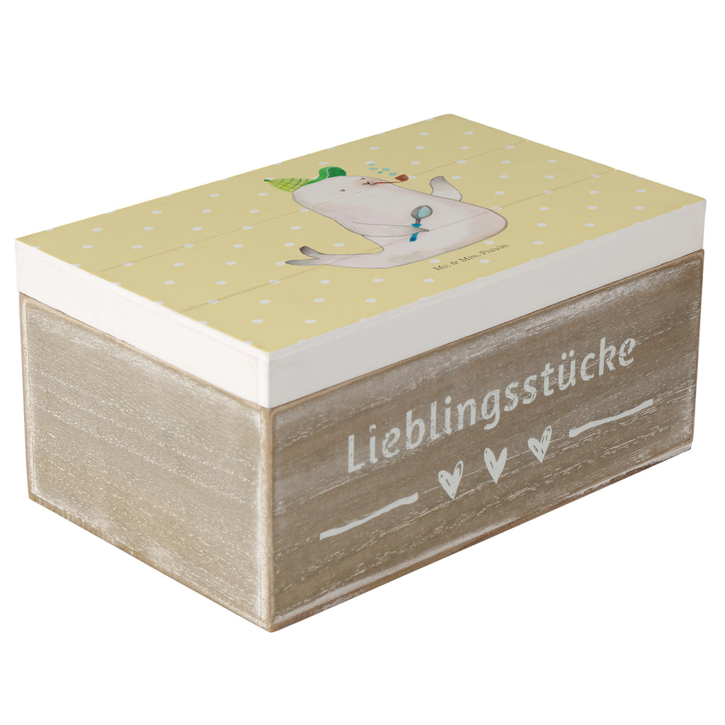 Holzkiste Robbe Sherlock Holzkiste, Kiste, Schatzkiste, Truhe, Schatulle, XXL, Erinnerungsbox, Erinnerungskiste, Dekokiste, Aufbewahrungsbox, Tiermotive, Gute Laune, lustige Sprüche, Tiere