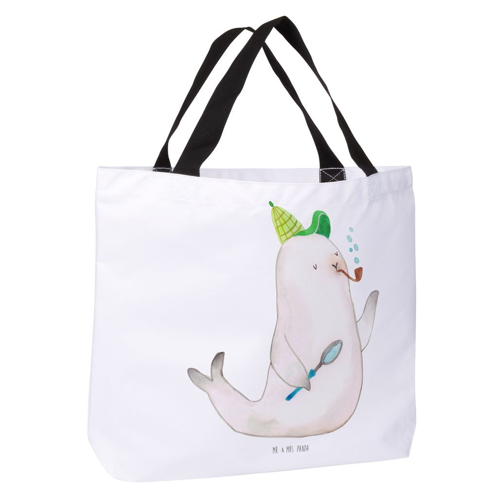 Shopper Robbe Sherlock Beutel, Einkaufstasche, Tasche, Strandtasche, Einkaufsbeutel, Shopper, Schultasche, Freizeittasche, Tragebeutel, Schulbeutel, Alltagstasche, Tiermotive, Gute Laune, lustige Sprüche, Tiere