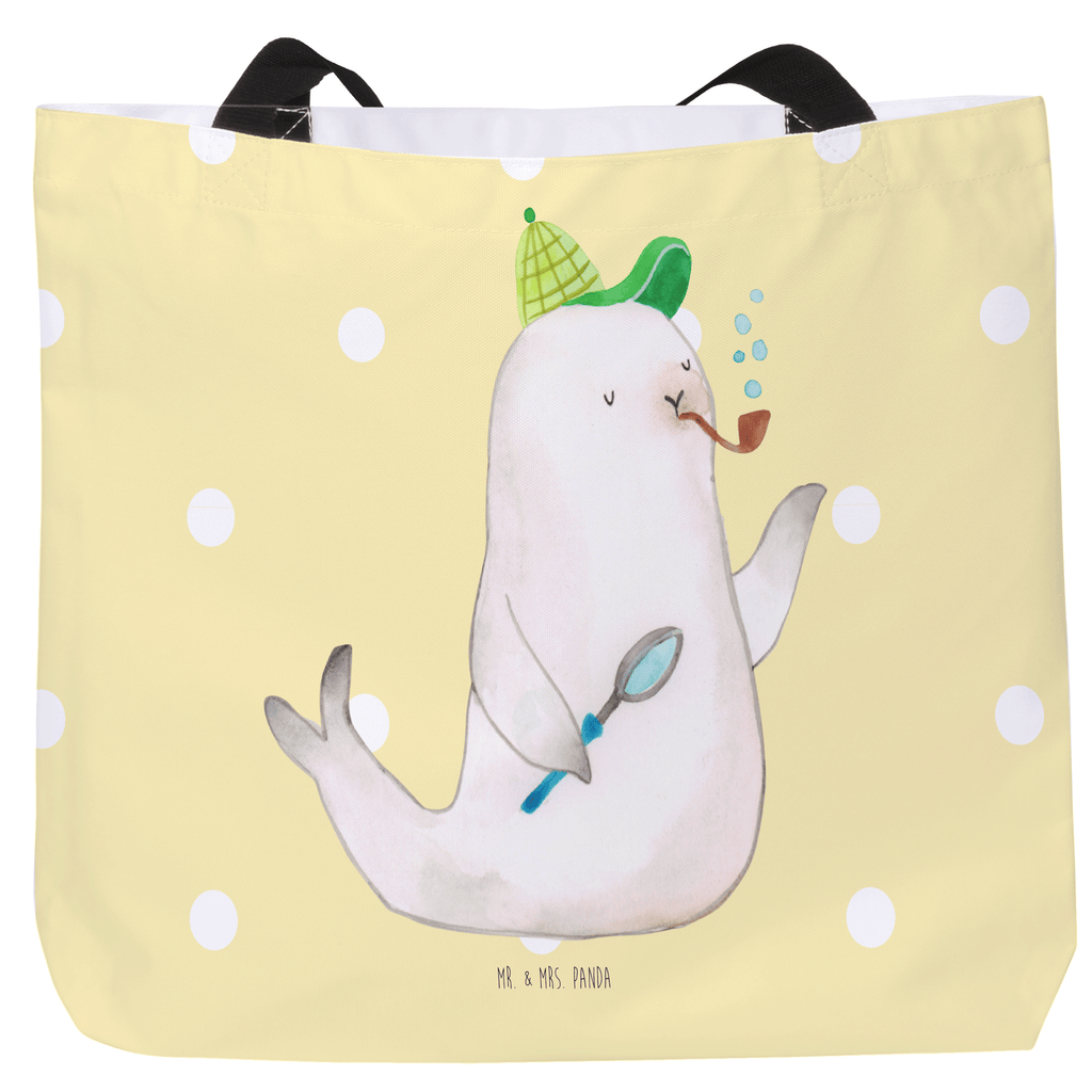 Shopper Robbe Sherlock Beutel, Einkaufstasche, Tasche, Strandtasche, Einkaufsbeutel, Shopper, Schultasche, Freizeittasche, Tragebeutel, Schulbeutel, Alltagstasche, Tiermotive, Gute Laune, lustige Sprüche, Tiere