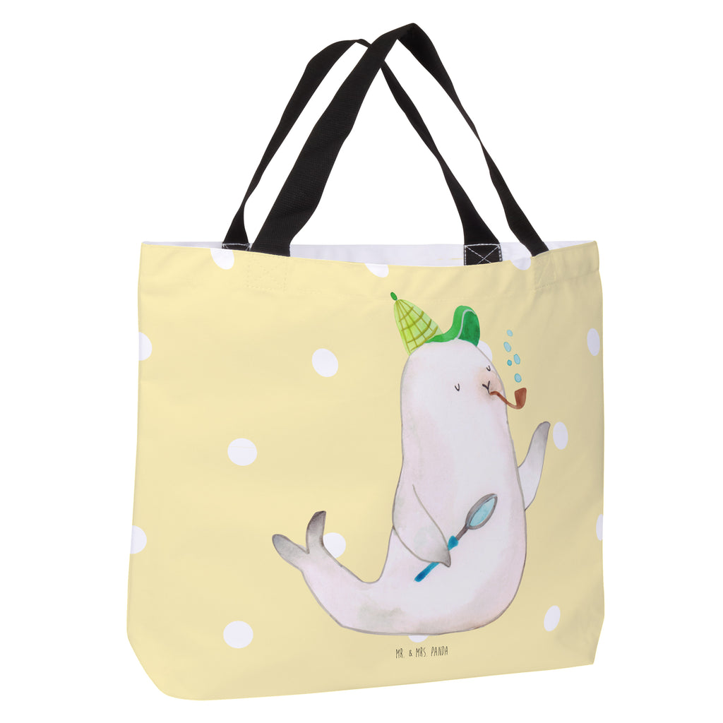 Shopper Robbe Sherlock Beutel, Einkaufstasche, Tasche, Strandtasche, Einkaufsbeutel, Shopper, Schultasche, Freizeittasche, Tragebeutel, Schulbeutel, Alltagstasche, Tiermotive, Gute Laune, lustige Sprüche, Tiere