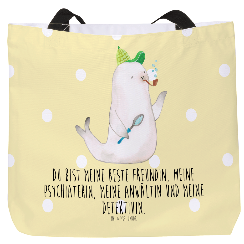 Shopper Robbe Sherlock Beutel, Einkaufstasche, Tasche, Strandtasche, Einkaufsbeutel, Shopper, Schultasche, Freizeittasche, Tragebeutel, Schulbeutel, Alltagstasche, Tiermotive, Gute Laune, lustige Sprüche, Tiere