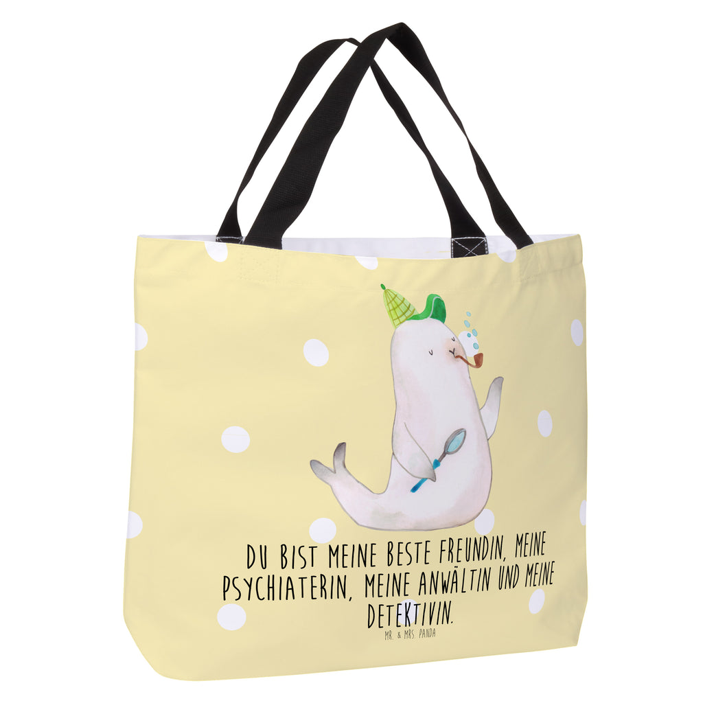 Shopper Robbe Sherlock Beutel, Einkaufstasche, Tasche, Strandtasche, Einkaufsbeutel, Shopper, Schultasche, Freizeittasche, Tragebeutel, Schulbeutel, Alltagstasche, Tiermotive, Gute Laune, lustige Sprüche, Tiere