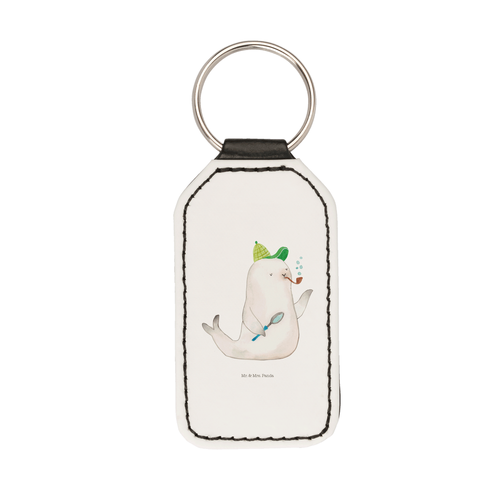 Rechteckig Schlüsselanhänger Robbe Sherlock Schlüsselanhänger, Anhänger, Taschenanhänger, Glücksbringer, Schutzengel, Tiermotive, Gute Laune, lustige Sprüche, Tiere