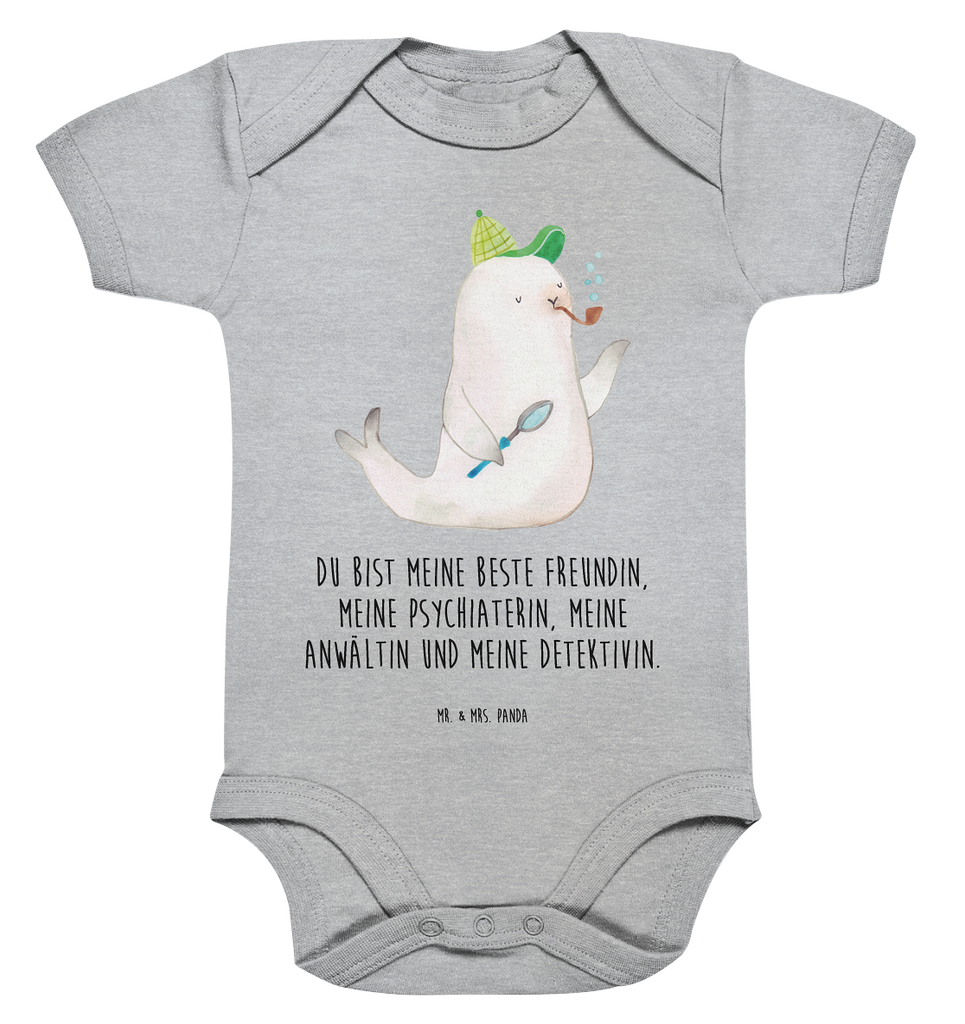 Organic Baby Body Robbe Sherlock Babykleidung, Babystrampler, Strampler, Wickelbody, Baby Erstausstattung, Junge, Mädchen, Tiermotive, Gute Laune, lustige Sprüche, Tiere