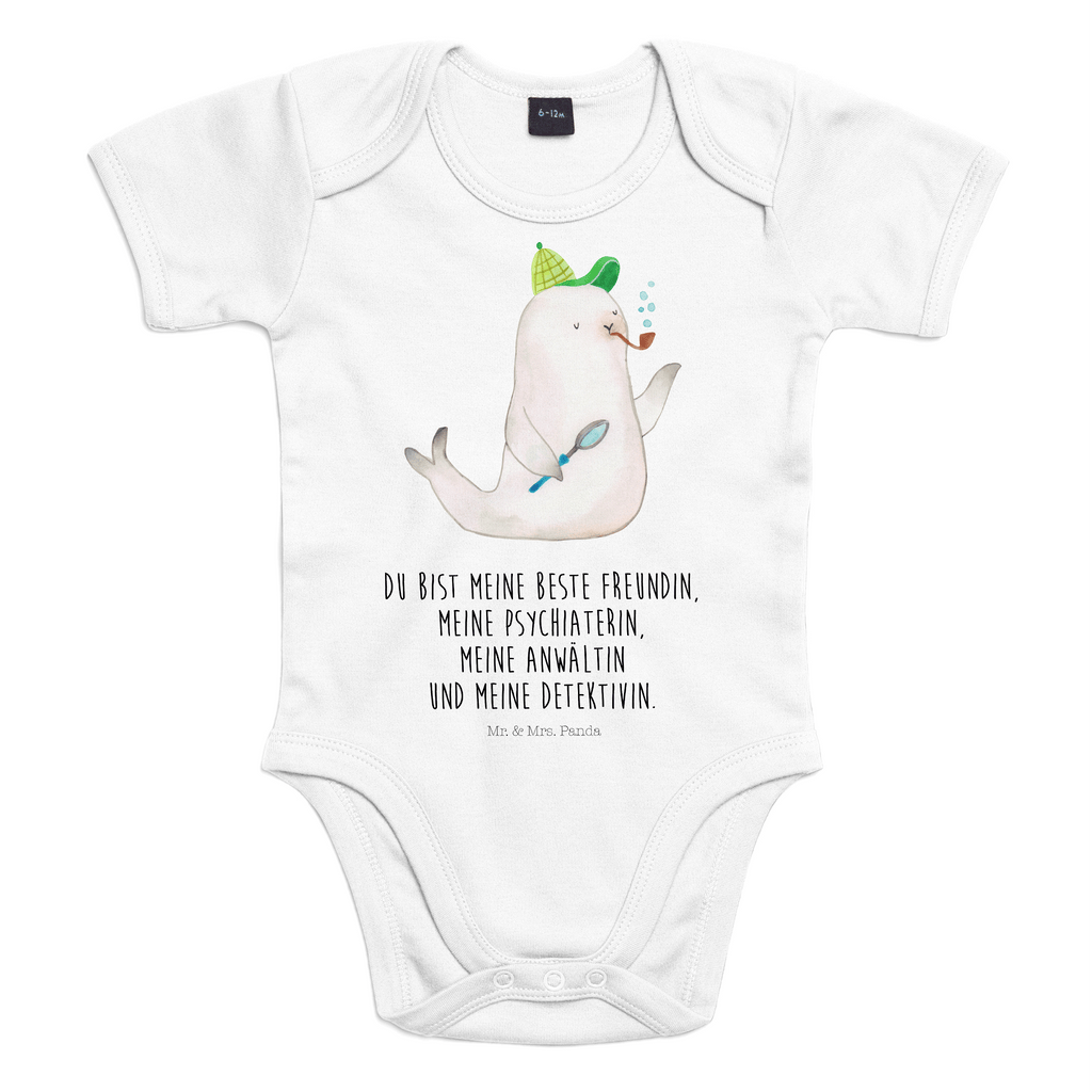Organic Baby Body Robbe Sherlock Babykleidung, Babystrampler, Strampler, Wickelbody, Baby Erstausstattung, Junge, Mädchen, Tiermotive, Gute Laune, lustige Sprüche, Tiere