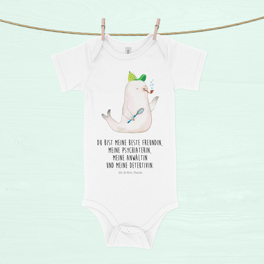 Organic Baby Body Robbe Sherlock Babykleidung, Babystrampler, Strampler, Wickelbody, Baby Erstausstattung, Junge, Mädchen, Tiermotive, Gute Laune, lustige Sprüche, Tiere
