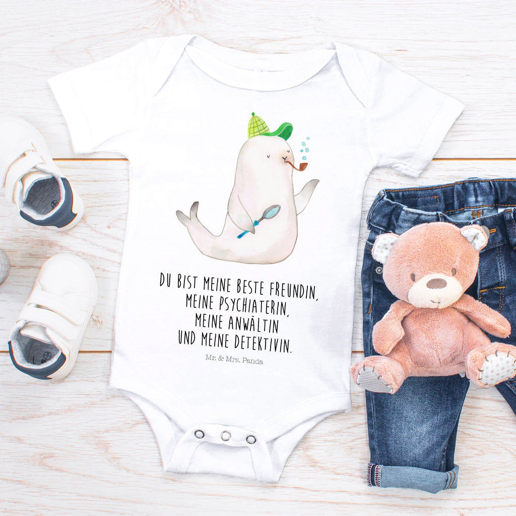 Organic Baby Body Robbe Sherlock Babykleidung, Babystrampler, Strampler, Wickelbody, Baby Erstausstattung, Junge, Mädchen, Tiermotive, Gute Laune, lustige Sprüche, Tiere
