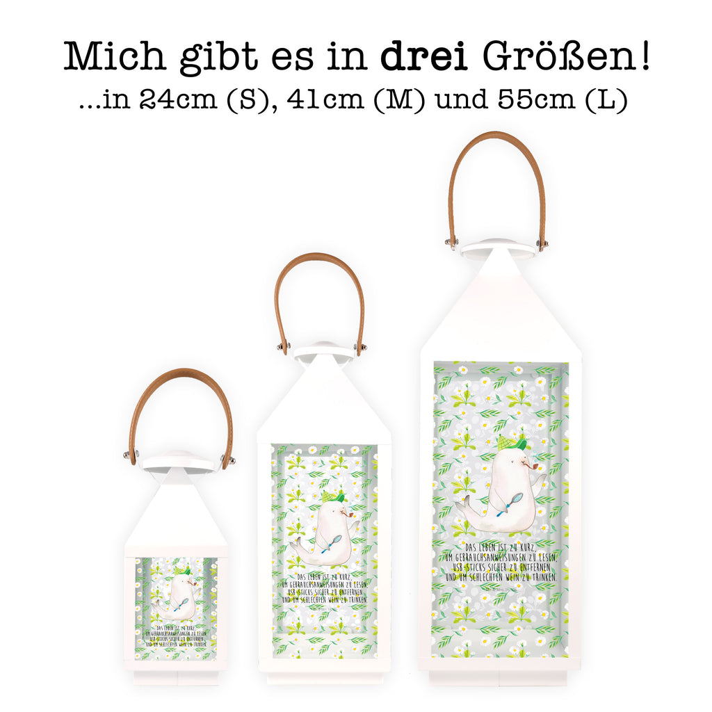 Deko Laterne Robbe Sherlock Gartenlampe, Gartenleuchte, Gartendekoration, Gartenlicht, Laterne  kleine Laternen, XXL Laternen, Laterne groß, Tiermotive, Gute Laune, lustige Sprüche, Tiere