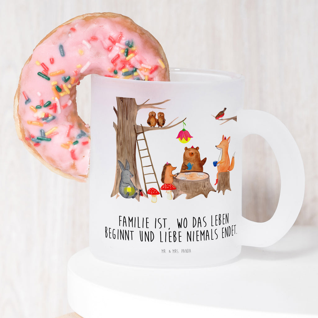 Teetasse Waldtiere Picknick Teetasse, Teeglas, Teebecher, Tasse mit Henkel, Tasse, Glas Teetasse, Teetasse aus Glas, Tiermotive, Gute Laune, lustige Sprüche, Tiere, Waldtiere, Picknick, Wald, Fuchs, Hase, Igel, Maus, Eichhörnchen