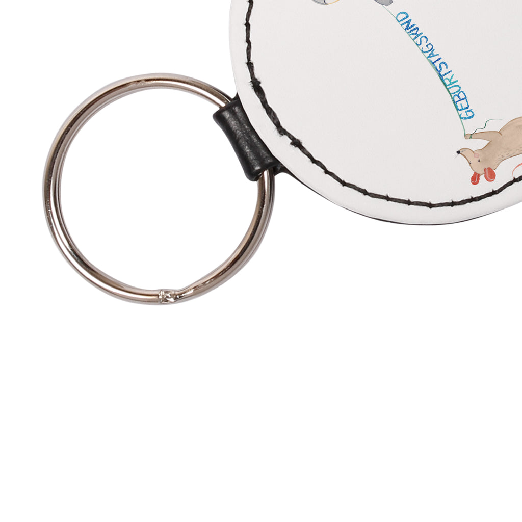 Rund Schlüsselanhänger Maus Pinguin Geburtstag Schlüsselanhänger, Anhänger, Taschenanhänger, Glücksbringer, Schutzengel, Geburtstag, Geburtstagsgeschenk, Geschenk, Maus, Pinguin, Geburtstage, Happy Birthday, Geburtstagsfeier