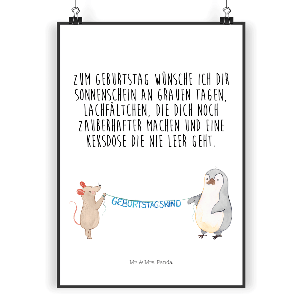 Poster Maus Pinguin Geburtstag Poster, Wandposter, Bild, Wanddeko, Küchenposter, Kinderposter, Wanddeko Bild, Raumdekoration, Wanddekoration, Handgemaltes Poster, Mr. & Mrs. Panda Poster, Designposter, Kunstdruck, Posterdruck, Geburtstag, Geburtstagsgeschenk, Geschenk, Maus, Pinguin, Geburtstage, Happy Birthday, Geburtstagsfeier