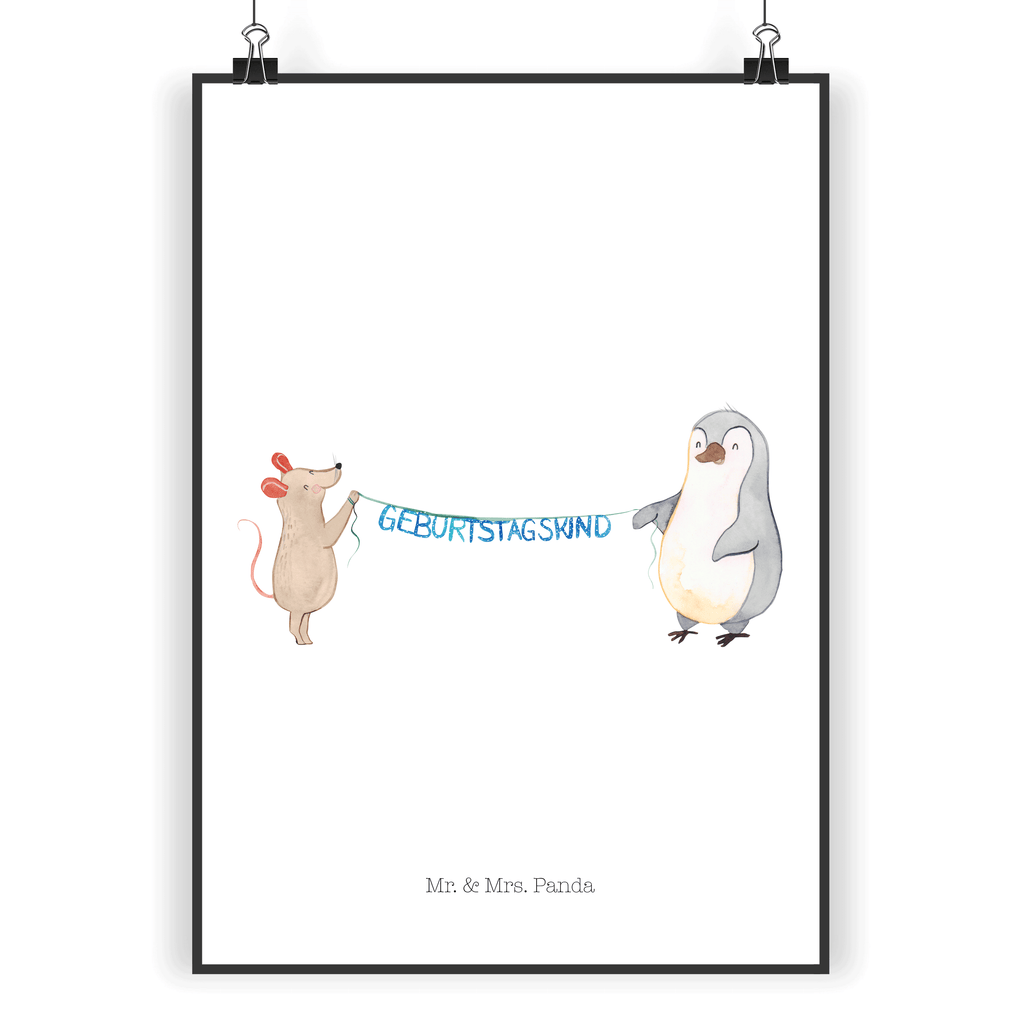 Poster Maus Pinguin Geburtstag Poster, Wandposter, Bild, Wanddeko, Küchenposter, Kinderposter, Wanddeko Bild, Raumdekoration, Wanddekoration, Handgemaltes Poster, Mr. & Mrs. Panda Poster, Designposter, Kunstdruck, Posterdruck, Geburtstag, Geburtstagsgeschenk, Geschenk, Maus, Pinguin, Geburtstage, Happy Birthday, Geburtstagsfeier