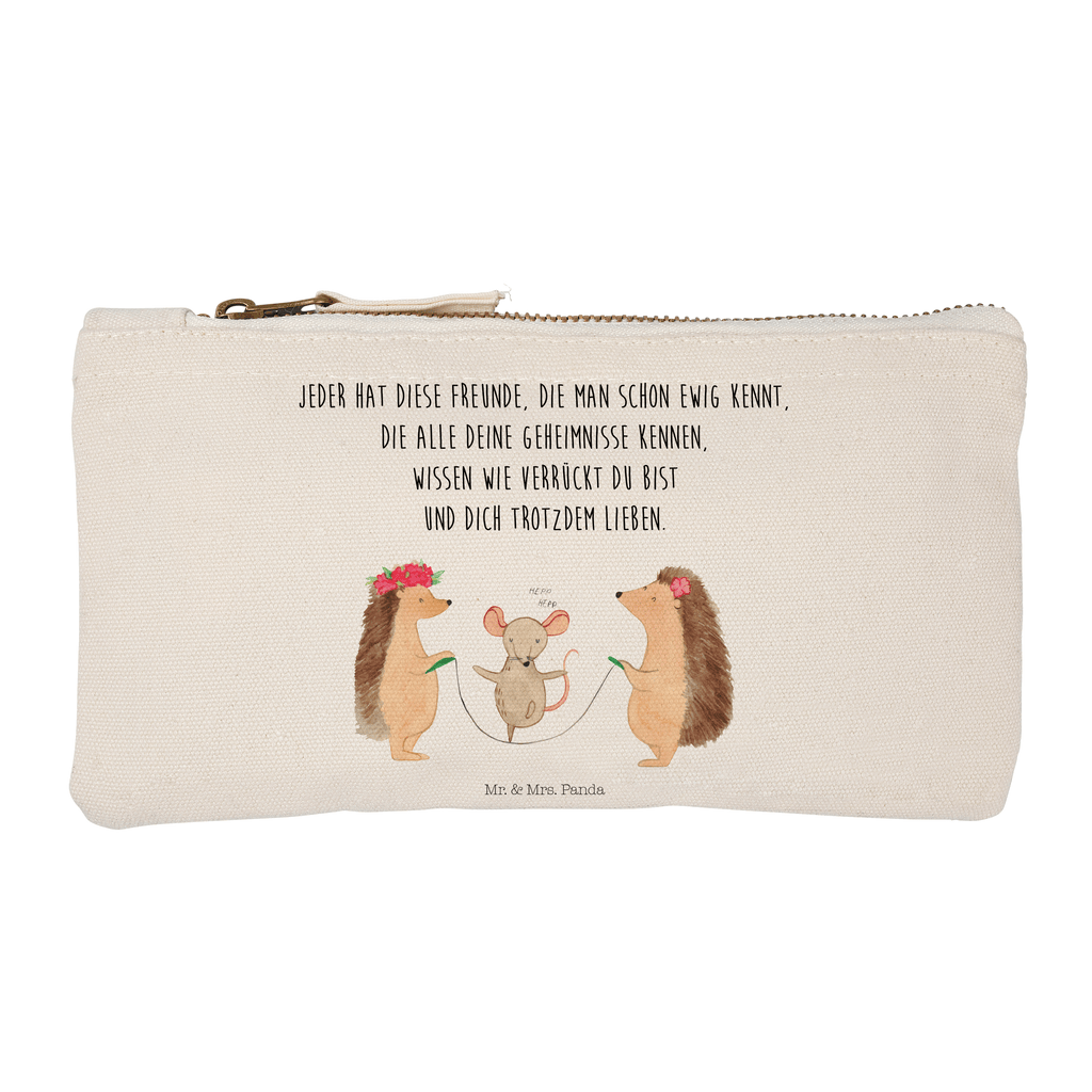 Schminktasche Igel Seilhüpfen Schminktasche, Kosmetiktasche, Kosmetikbeutel, Stiftemäppchen, Etui, Federmappe, Makeup, XXL, Schminketui, Kosmetiketui, Schlamperetui, Tiermotive, Gute Laune, lustige Sprüche, Tiere, Igel, Maus, Seilspringen, Seilhüpfen, Kinder, Kindergarten