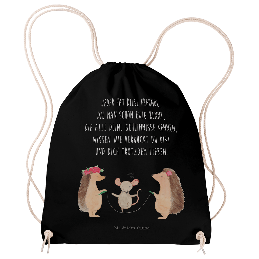 Sportbeutel Igel Seilhüpfen Turnbeutel, Beutel, Sporttasche, Tasche, Stoffbeutel, Tiermotive, Gute Laune, lustige Sprüche, Tiere, Igel, Maus, Seilspringen, Seilhüpfen, Kinder, Kindergarten