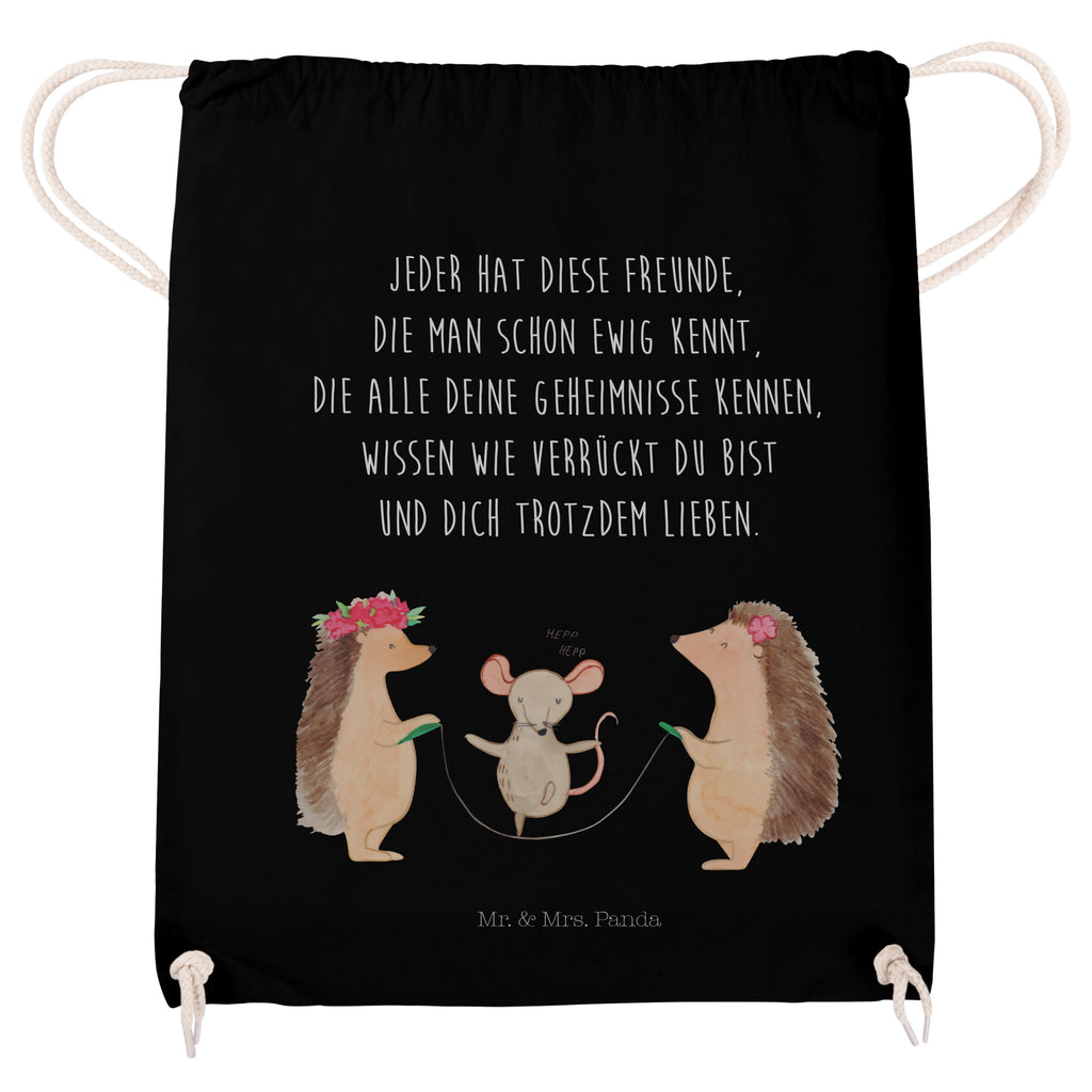 Sportbeutel Igel Seilhüpfen Turnbeutel, Beutel, Sporttasche, Tasche, Stoffbeutel, Tiermotive, Gute Laune, lustige Sprüche, Tiere, Igel, Maus, Seilspringen, Seilhüpfen, Kinder, Kindergarten