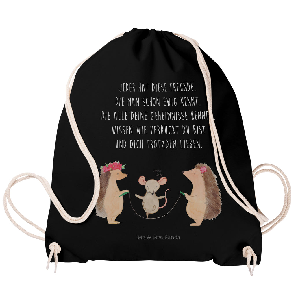 Sportbeutel Igel Seilhüpfen Turnbeutel, Beutel, Sporttasche, Tasche, Stoffbeutel, Tiermotive, Gute Laune, lustige Sprüche, Tiere, Igel, Maus, Seilspringen, Seilhüpfen, Kinder, Kindergarten