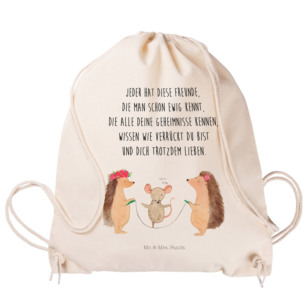 Sportbeutel Igel Seilhüpfen Turnbeutel, Beutel, Sporttasche, Tasche, Stoffbeutel, Tiermotive, Gute Laune, lustige Sprüche, Tiere, Igel, Maus, Seilspringen, Seilhüpfen, Kinder, Kindergarten