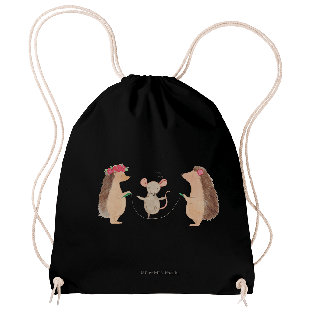 Sportbeutel Igel Seilhüpfen Turnbeutel, Beutel, Sporttasche, Tasche, Stoffbeutel, Tiermotive, Gute Laune, lustige Sprüche, Tiere, Igel, Maus, Seilspringen, Seilhüpfen, Kinder, Kindergarten