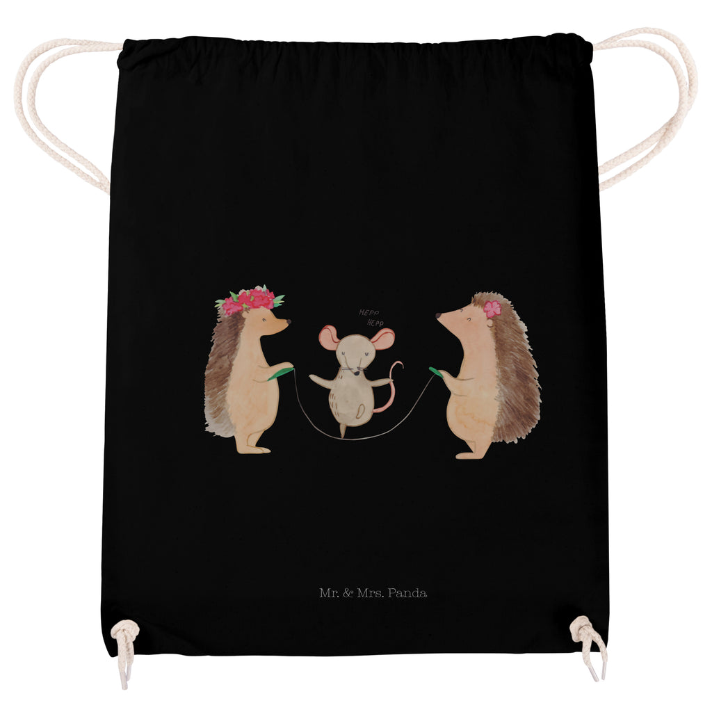 Sportbeutel Igel Seilhüpfen Turnbeutel, Beutel, Sporttasche, Tasche, Stoffbeutel, Tiermotive, Gute Laune, lustige Sprüche, Tiere, Igel, Maus, Seilspringen, Seilhüpfen, Kinder, Kindergarten