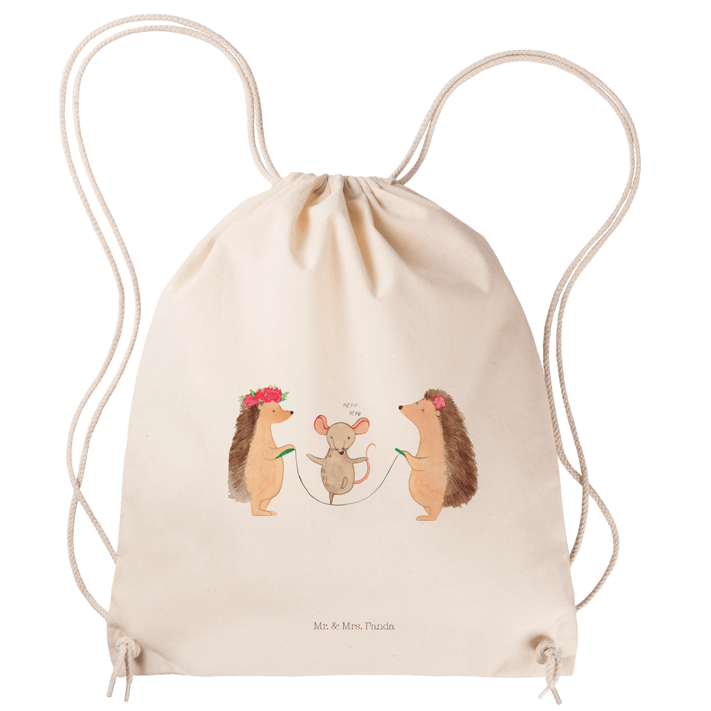 Sportbeutel Igel Seilhüpfen Turnbeutel, Beutel, Sporttasche, Tasche, Stoffbeutel, Tiermotive, Gute Laune, lustige Sprüche, Tiere, Igel, Maus, Seilspringen, Seilhüpfen, Kinder, Kindergarten
